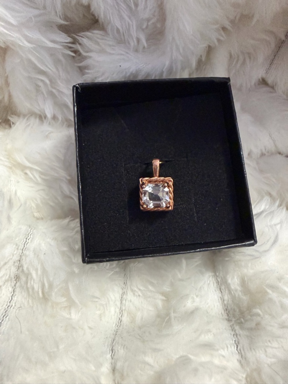 Natural Mined Stone Rose Gold Over 925